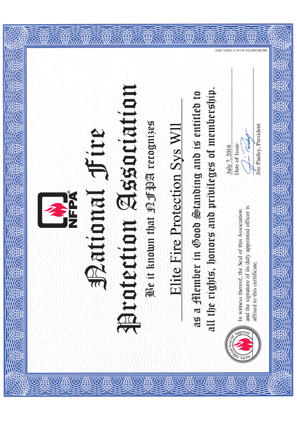 Accreditation Certificates About Us Elite Fire Protection Systems WLL